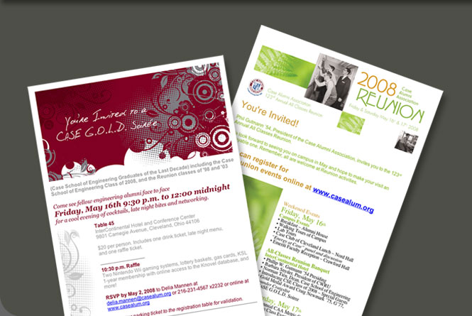 HTML e-invites to CAA events